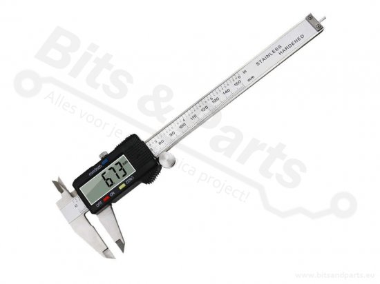 Schuifmaat digitaal 150mm 0,01mm resolutie RVS